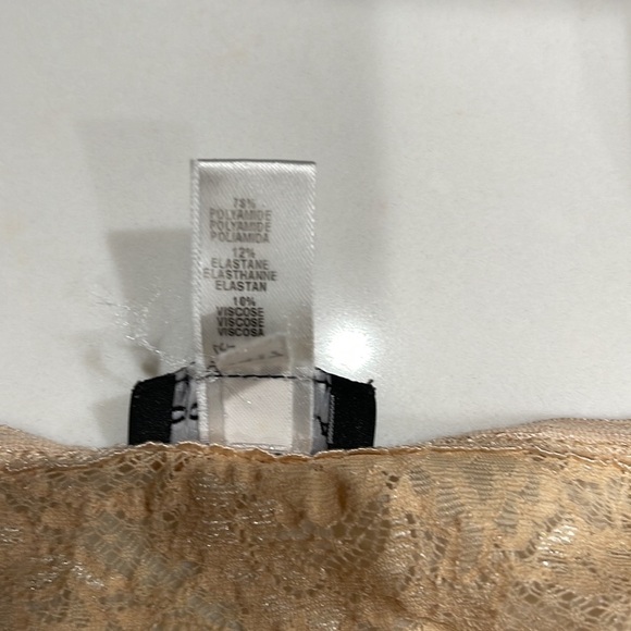 Cosabella Never Say Never Sweetie Lace Bralette Beige SZ L - Picture 5 of 5